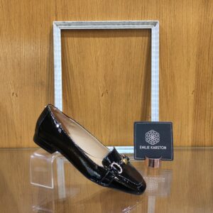 Mocassin noir verni Émilie Karston